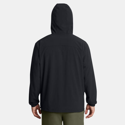 اندر ارمر جاكيت التمرين فايب ووفن ويندبريكر للرجال أسود