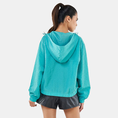 نايكي جاكيت بلوفر ايكون كلاش ووفن للنساء أخضر