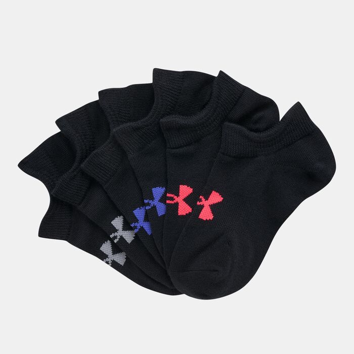 اندر ارمر جوارب إيسنشال نو شو للاطفال الكبار (6 أزواج) أسود image number 0