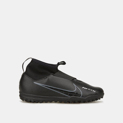 نايكي حذاء كرة القدم ميركوريال سوبرفلاي 9 اكاديمي لملاعب العشب الصناعي للاطفال أسود