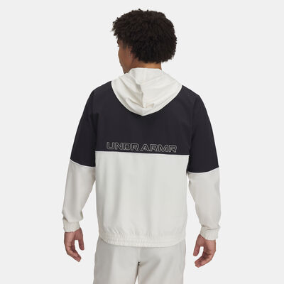 اندر ارمر جاكيت كرة السلة زون ووفن للرجال أبيض