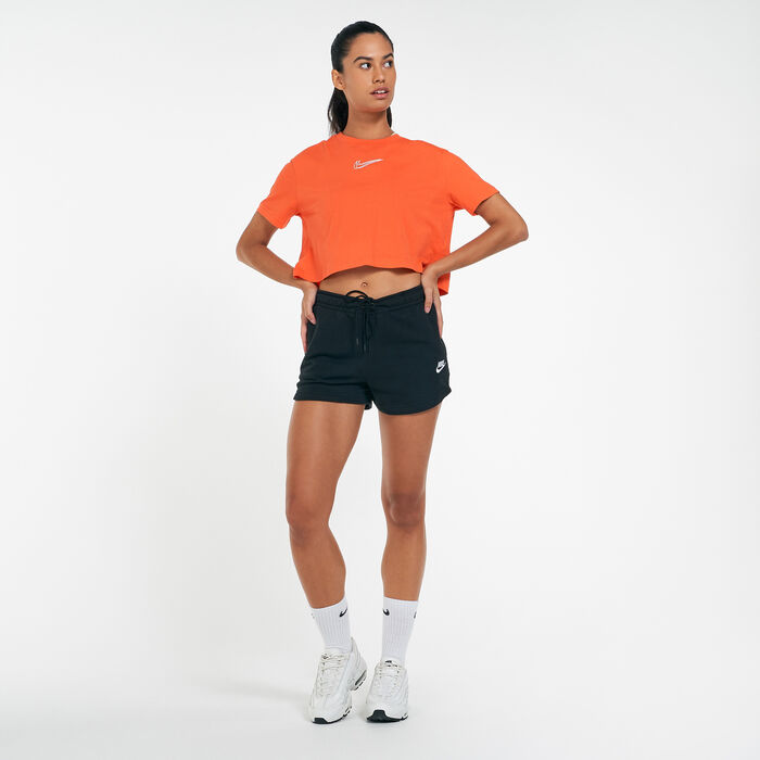 نايكي شورت سبورتسوير إسنشال للنساء أسود image number 2