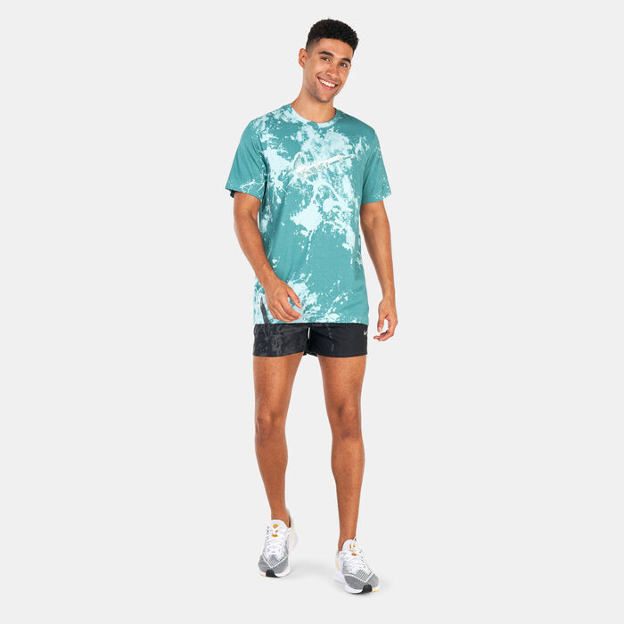 نايكي تيشيرت دراي-فت رن ديفيجن برينتد للرجال أخضر image number 2