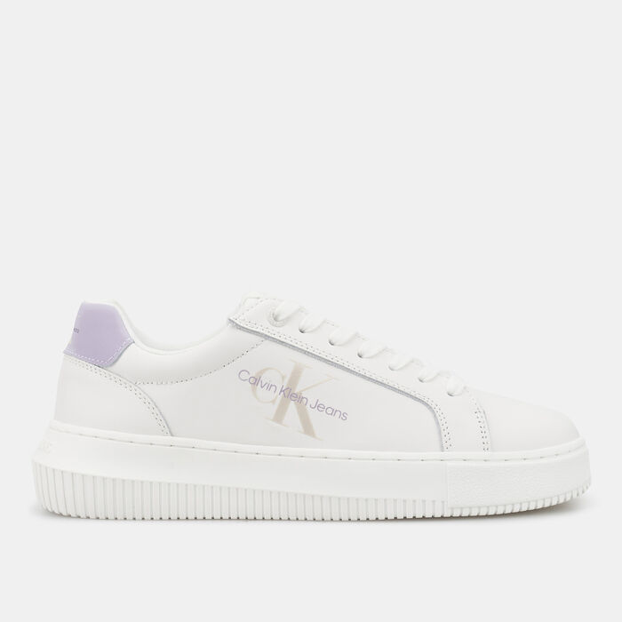 كالفن كلاين حذاء ليذر بلاتفورم للنساء أبيض image number 0