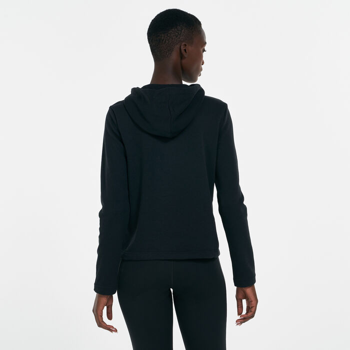 اديداس هودي اسينشالز كاموفلاج لوجو للنساء أسود image number 1