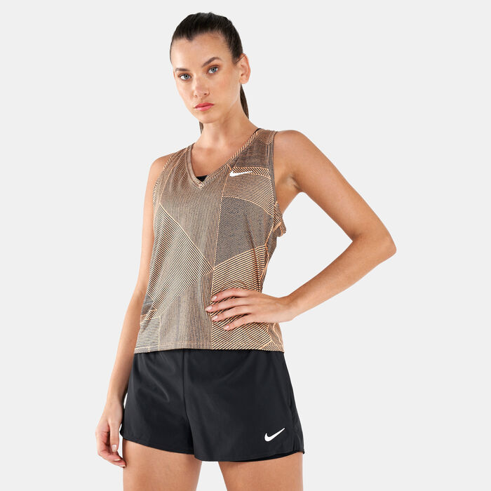 نايكي تيشيرت كورت فيكتوري تانك للنساء برتقالي image number 0