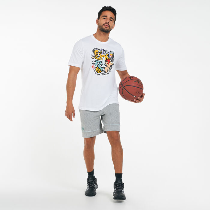 اديداس شورت ديم للرجال رمادي image number 2