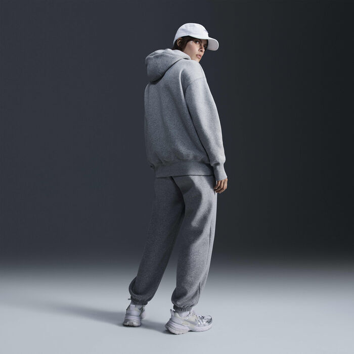 نايكي هودي سبورتسوير فينكس فليس واسع بسحاب كامل للنساء رمادي image number 4