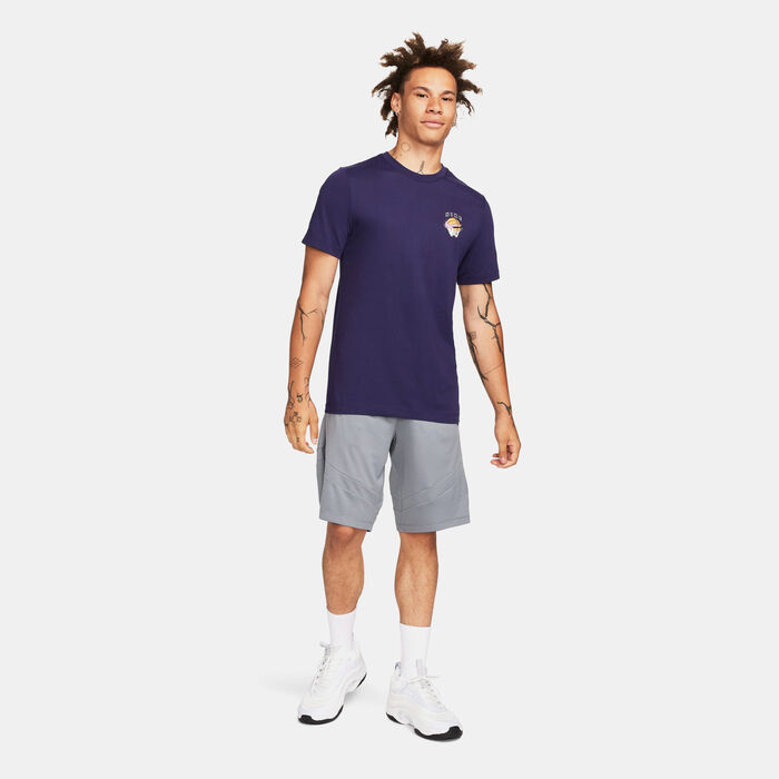 نايكي شورت كرة السلة أيقونة دراي فت للرجال رمادي image number 2