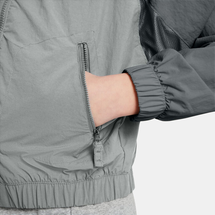 نايكي جاكيت سبورتسوير امبليفاي بسحاب كامل للاطفال الكبار رمادي image number 3