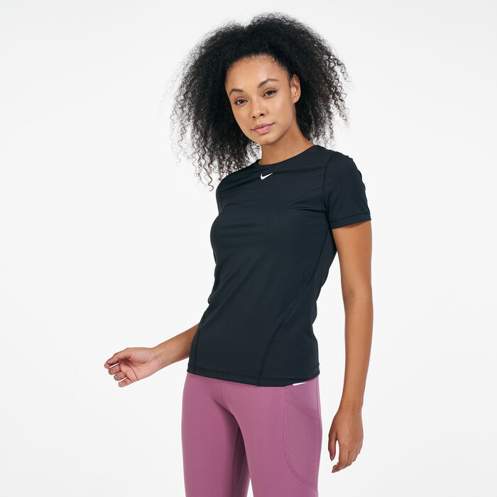 نايكي تيشيرت برو مِش للنساء أسود image number 0