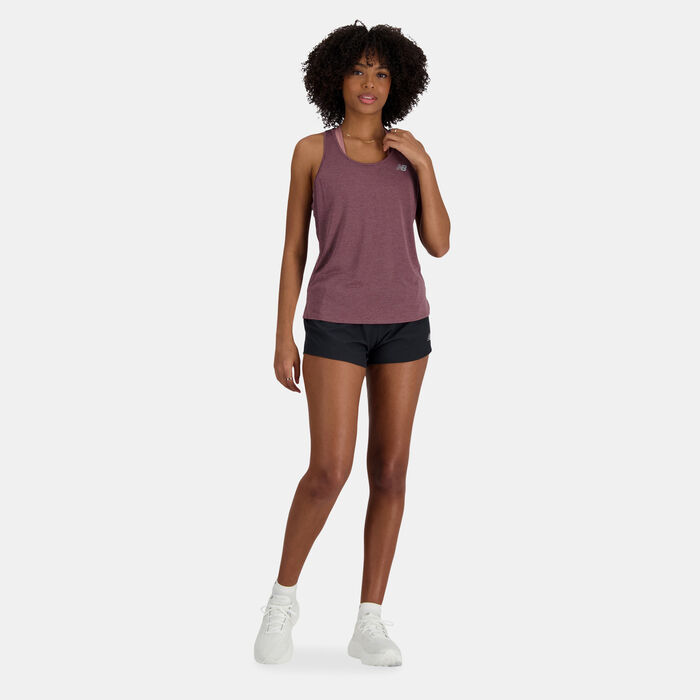 نيو بالانس تيشيرت الجري اثلاتيكس بلا أكمام للنساء أحمر image number 5