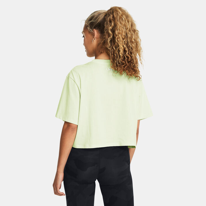 اندر ارمر تيشيرت كروب لوجو للنساء أخضر image number 1