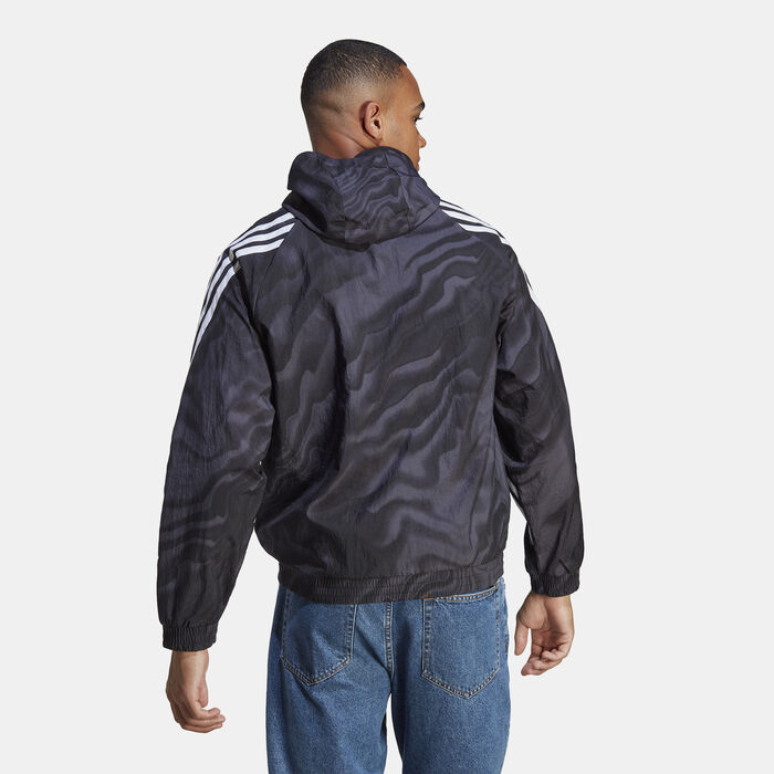 اديداس هودي فيوتشر ايكونز اولوفر برينت للرجال أسود image number 1