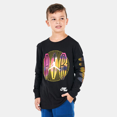 جوردن تيشيرت MJ MVP جرافيك للاطفال الكبار أسود