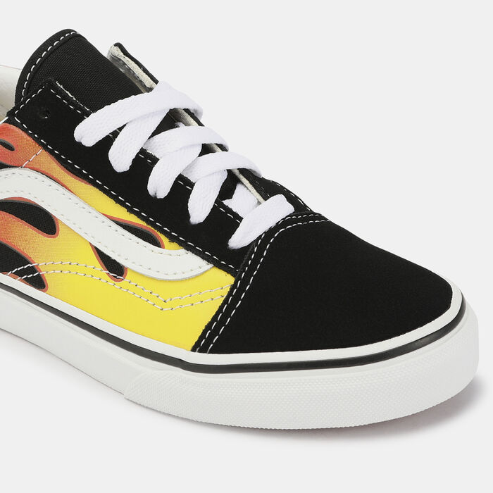 فانس حذاء اولد سكول فليم للاطفال (للأولاد والبنات) أسود image number 4