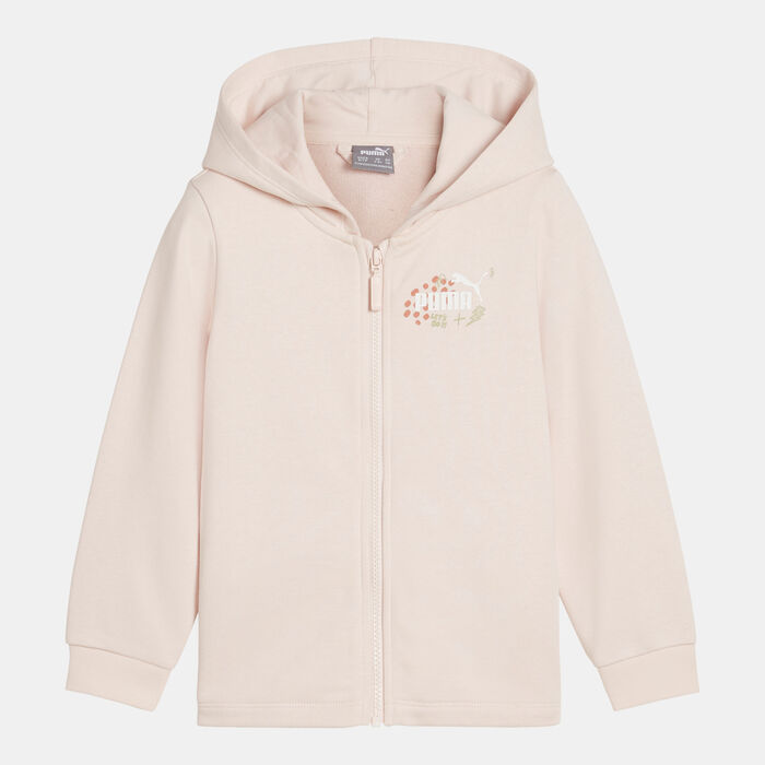 بوما هودي اسنشال+ بسحاب كامل للاطفال وردي image number 0