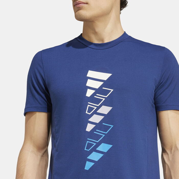 اديداس تيشيرت التمرين ديزايند فور ترينينج للرجال أزرق image number 3