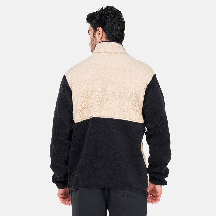 كولومبيا جاكيت بلوفر رجد ريدج شيربا بلوحة أزرار جزئية للرجال بيج image number 1