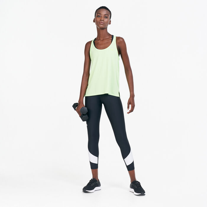 اندر ارمر تيشيرت نوك اوت تانك للنساء أخضر image number 2