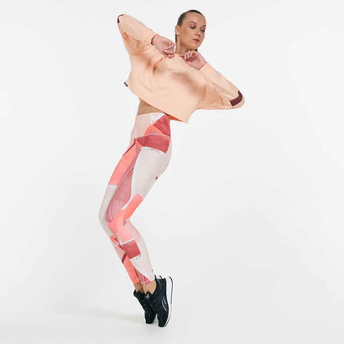 ريبوك يقنز لوكس بولد هاي-رايز للنساء برتقالي image number 2