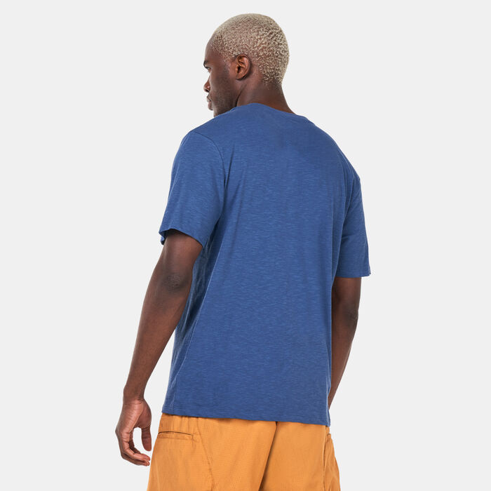 تمبرلاند تيشيرت براند كارير فرونت برينت جرافيك للرجال أزرق image number 1