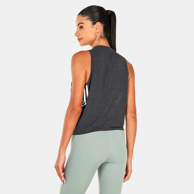 اديداس تيشيرت ترين ايكونز 3-سترايبس كروب تانك للنساء أسود