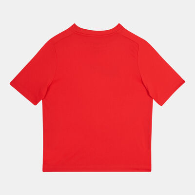 نايكي قميص التمرين دراي-فت مولتي جرافيك للاطفال أحمر