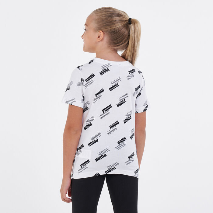 بوما تيشيرت باور اول اوفر برينت للاطفال أبيض image number 1