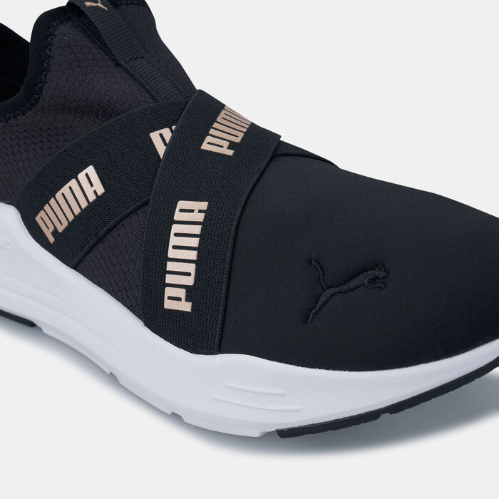 بوما حذاء ويرد رن ميتالكس سلب-اون للنساء أسود image number 4