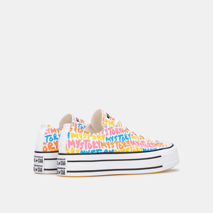 كونفرس حذاء ماي ستوري بلاتفورم تشاك تيلور اول ستار للاطفال أبيض image number 2