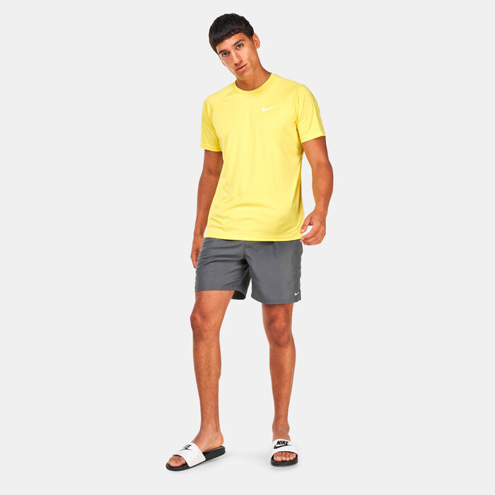 نايك سويم تيشيرت السباحة هايدروجارد للرجال أصفر image number 2