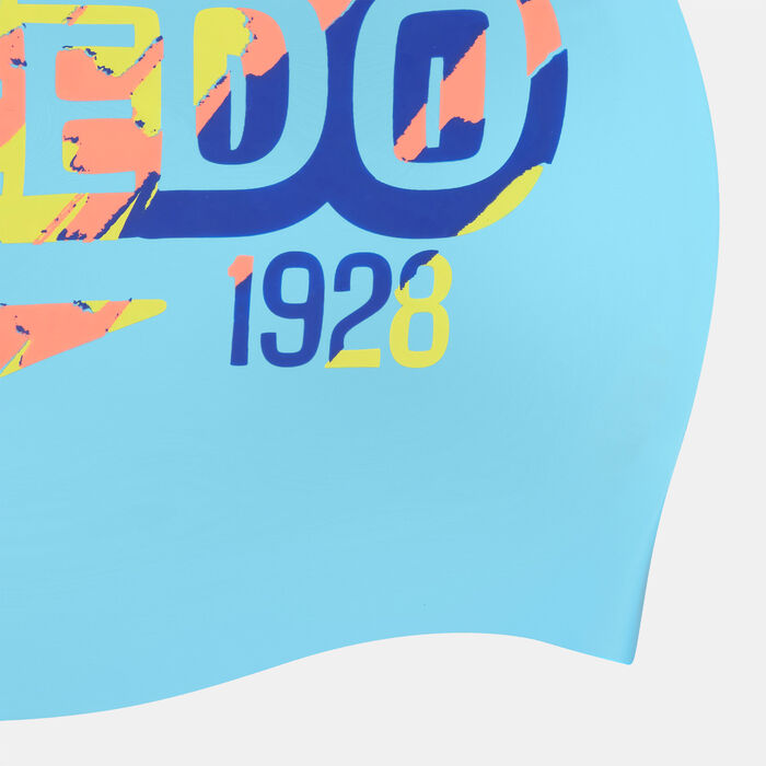 سبيدو قبعة السباحة ريفرسابل سلوجان للاطفال أزرق image number 3