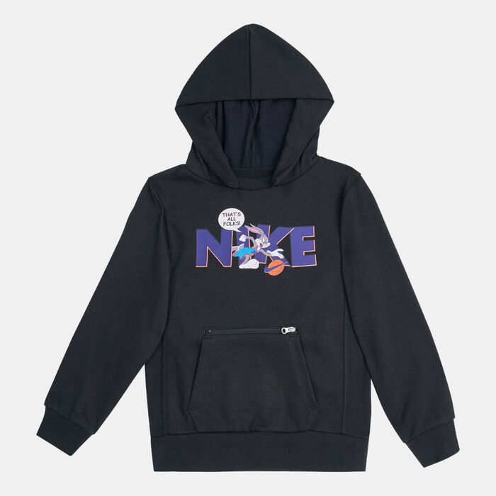 نايكي هودي × سبيس جام دراي-فت للاطفال رمادي image number 0