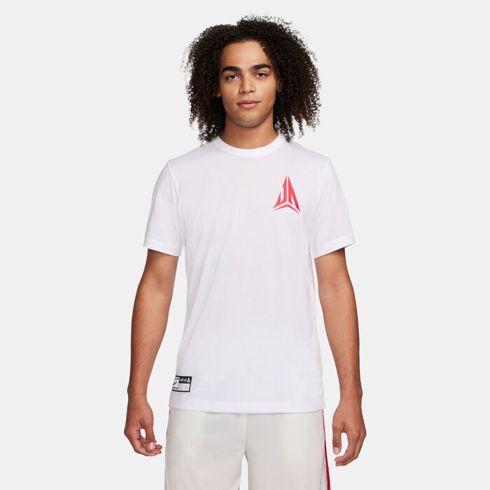 نايكي تيشيرت كرة السّلة جا دراي-فِت للرجال أبيض image number 0