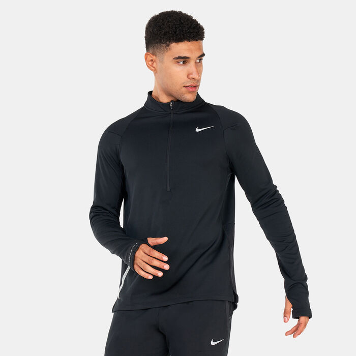 نايكي تيشيرت ثيرما-فت رن ديفيجن 1/2-سحاب للرجال أسود image number 0