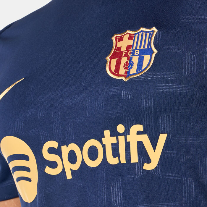 نايكي تيشيرت كرة القدم FC برشلونة أكاديمي بر الأساسي بري-ماتش للرجال أزرق image number 3