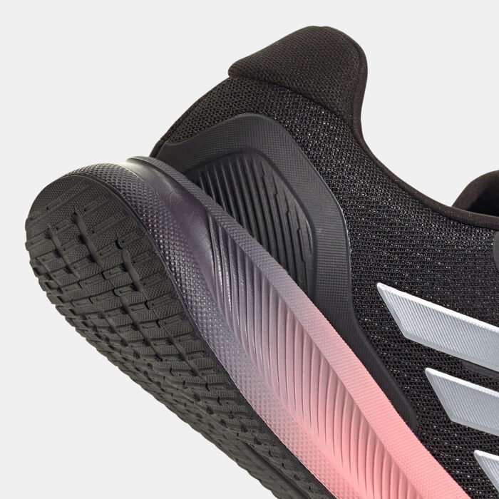 اديداس حذاء الجري رن فالكون 5 للنساء أسود image number 5
