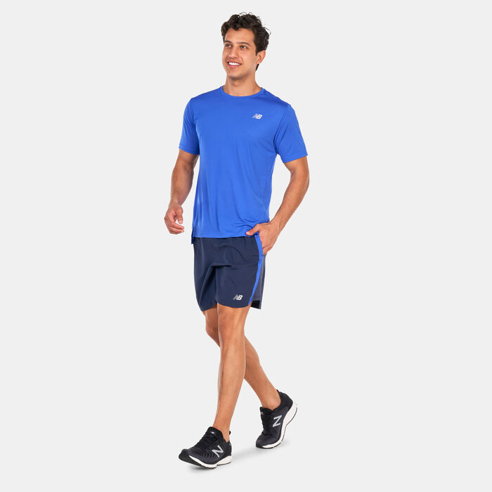 نيو بالانس شورت التمرين اكسيليريت للرجال رمادي image number 2