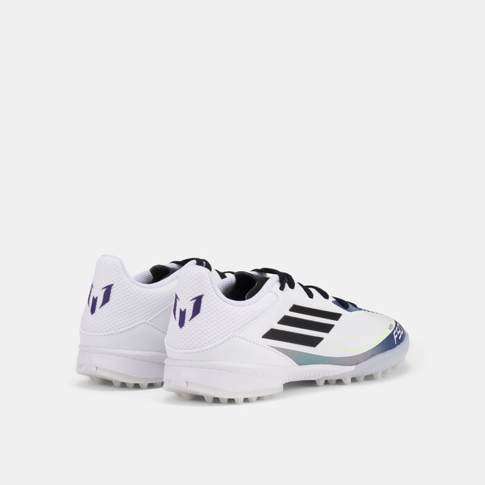 اديداس حذاء F50 ليج ميسي لملاعب العشب الصناعي للاطفال أبيض image number 2