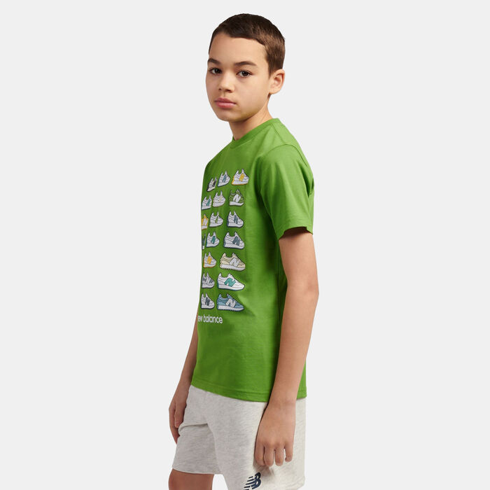 نيو بالانس شورت ستاكد لوجو للأطفال أخضر image number 0