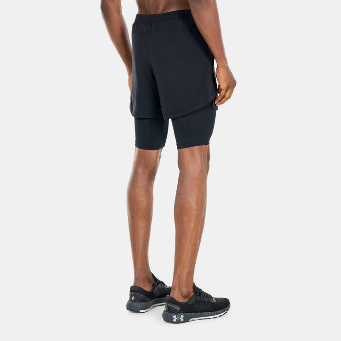 اندر ارمر شورت UA لاونش 5-إنش 2-في-1 للرجال أسود image number 1