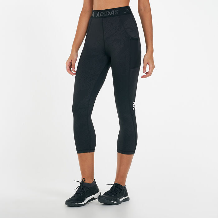 اديداس بنطال ليقنز 3/4 تك-فت كامو للنساء أسود image number 0