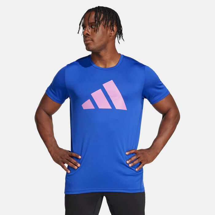 اديداس تيشيرت رن إت للرجال أزرق image number 0