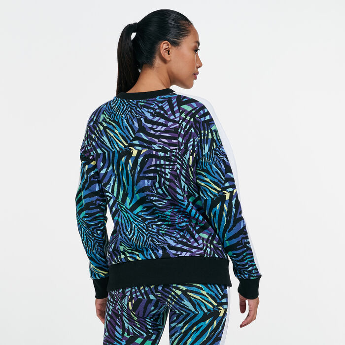 بوما سويت شيرت كلاسيكس جرافيك للنساء أزرق image number 1