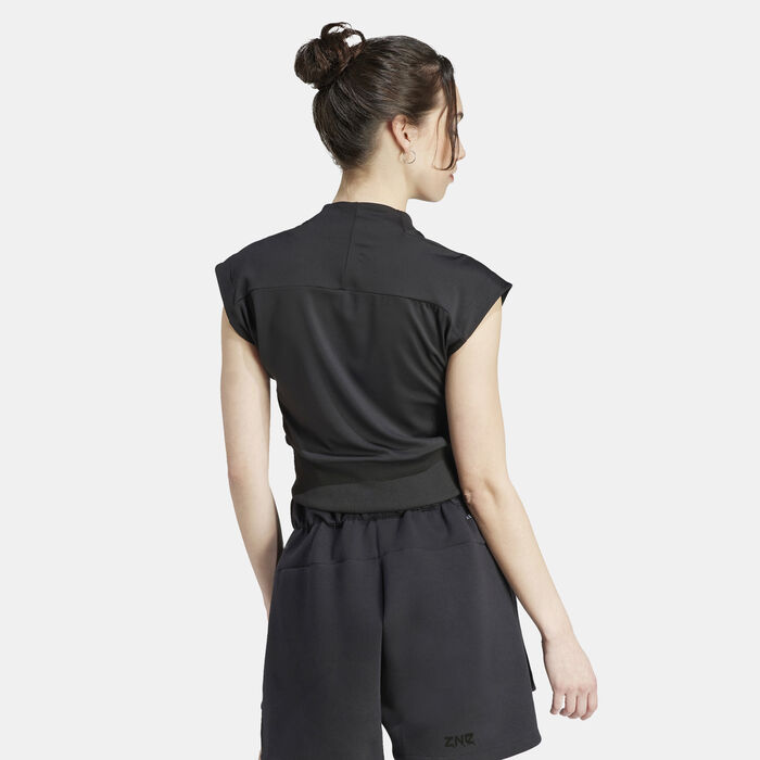 اديداس تيشيرت Z.N.E. للنساء أسود image number 1