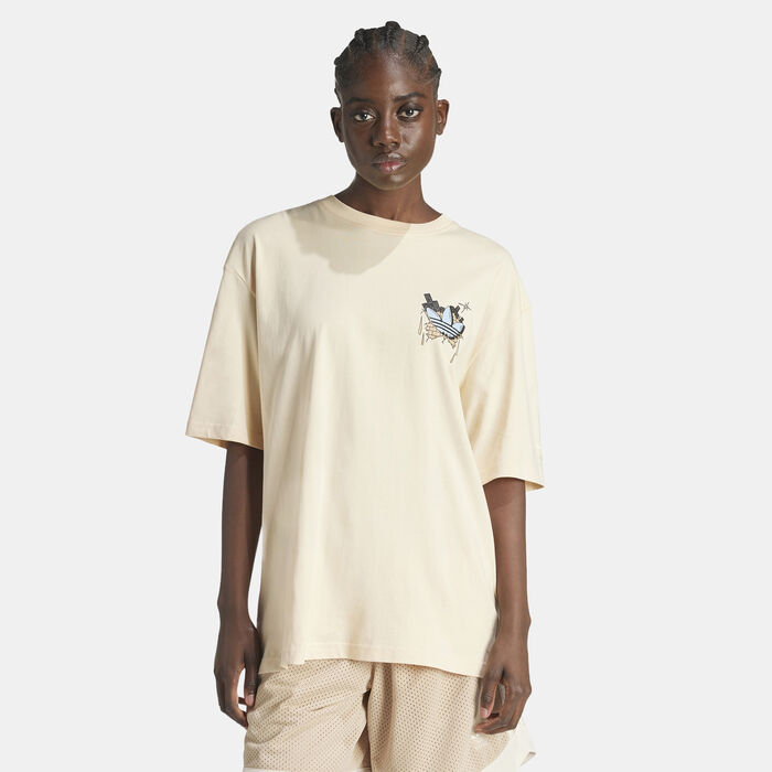 اديداس اورجينال تيشيرت جرافيتي للنساء بيج image number 0