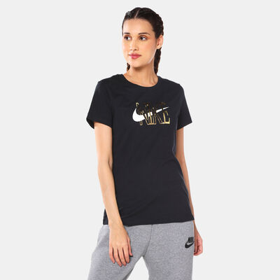نايكي تيشيرت سبورتسوير شاين للنساء أسود