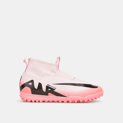 نايكي حذاء كرة القدم ميركوريال سوبرفلاي 9 اكاديمي لملاعب العشب الصناعي للاطفال وردي