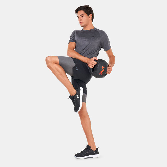 اندر ارمر شورت UA هيت جير ارمر لونج للرجال رمادي image number 2